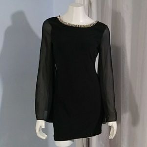 City Triangles Dress w/silver beads & rhinestones